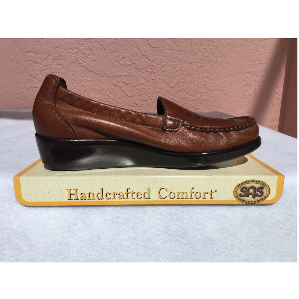 SAS Weave Loafer Chestnut Brown Womens 7.5 Comfort Shoe New